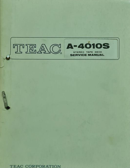 A-4010S SERVICE MANUALAND PARTS LIST