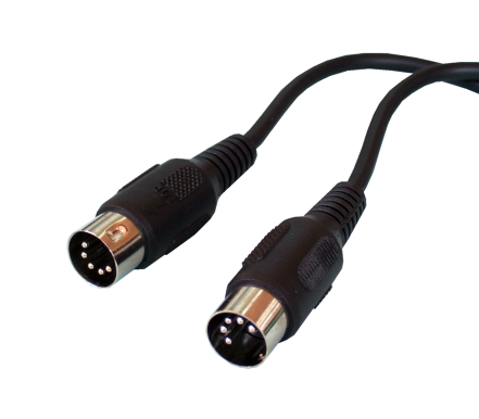 5 pin 180 Degree DIN plug to 5 pin 180 Degree DIN plug   3 metre long
